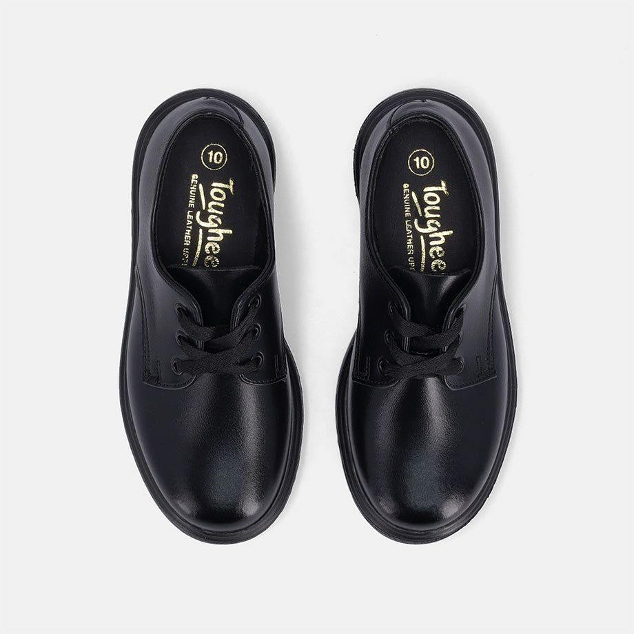Clerk Younger Boys Chunky Lace Up School Shoe - Black