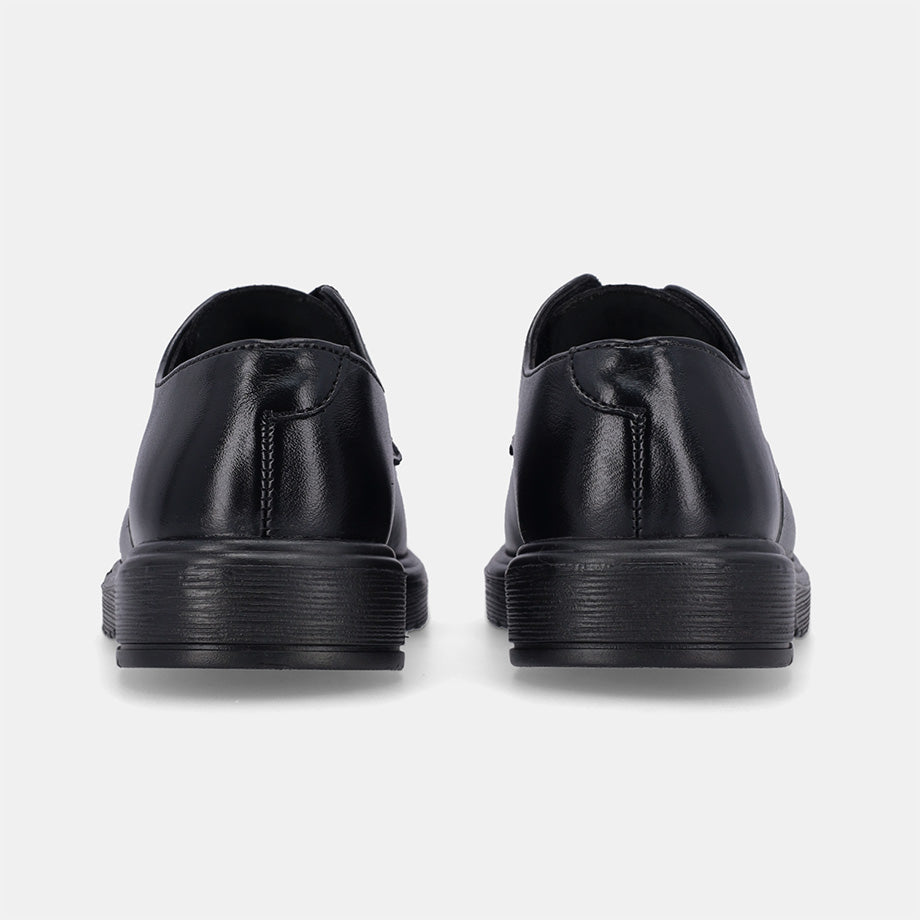 Clerk Younger Boys Chunky Lace Up School Shoe - Black