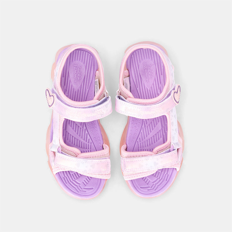 Girls Unai Double Velcro Strap Sandal - Light Pink