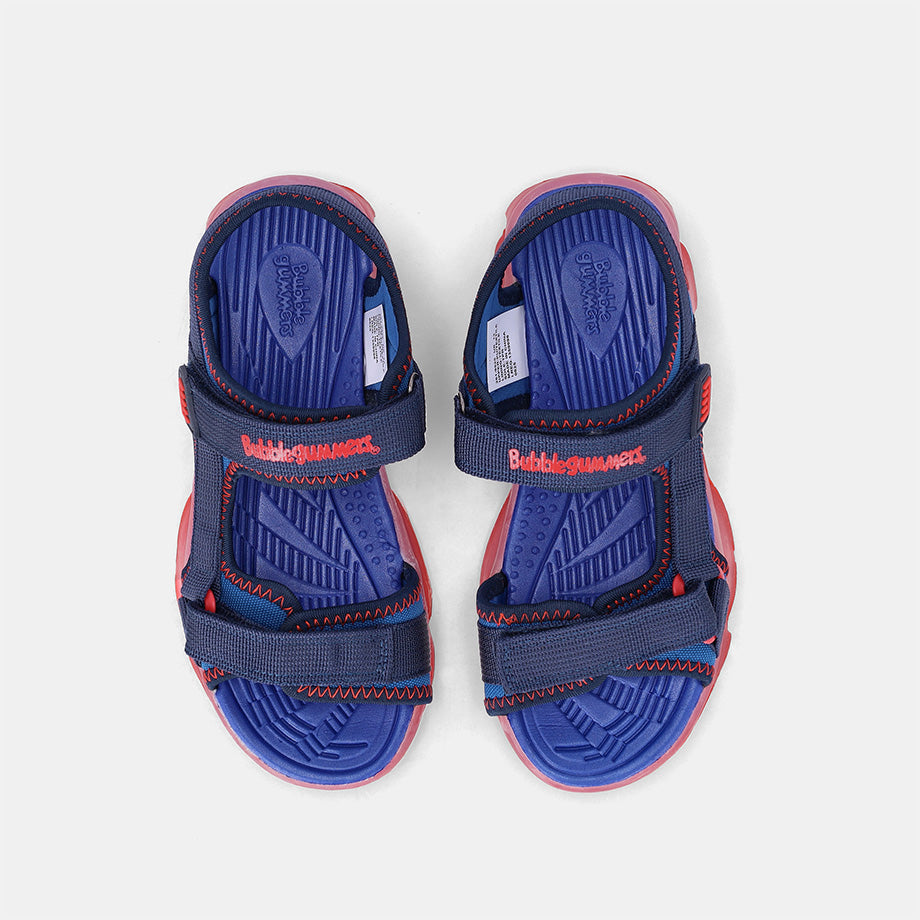 Boys Unai Double Velcro Strap Sandal - Navy