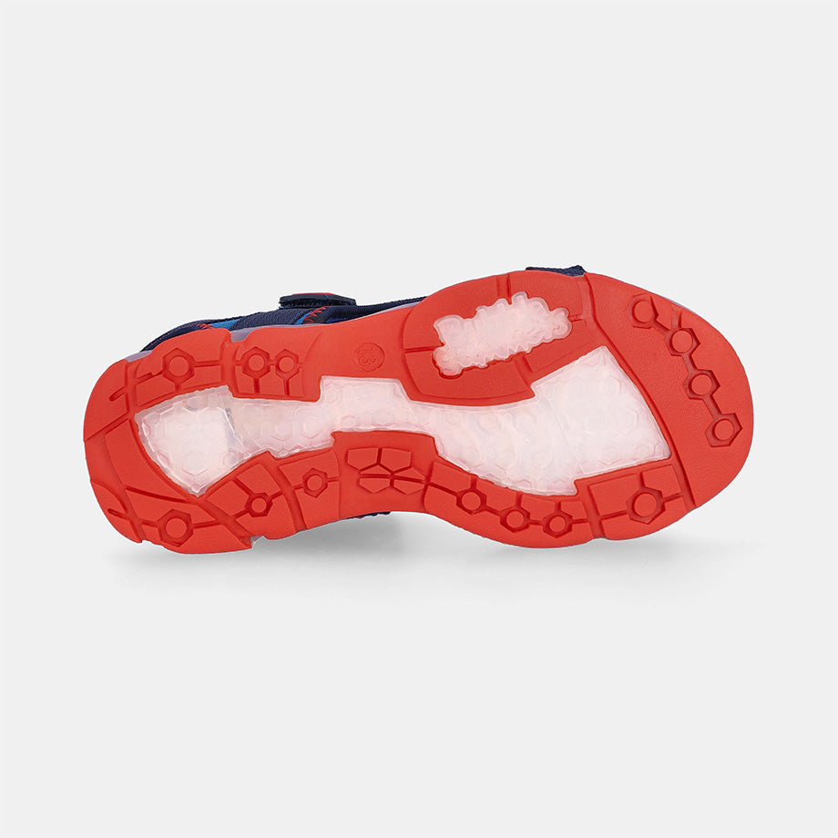 Boys Unai Double Velcro Strap Sandal - Navy