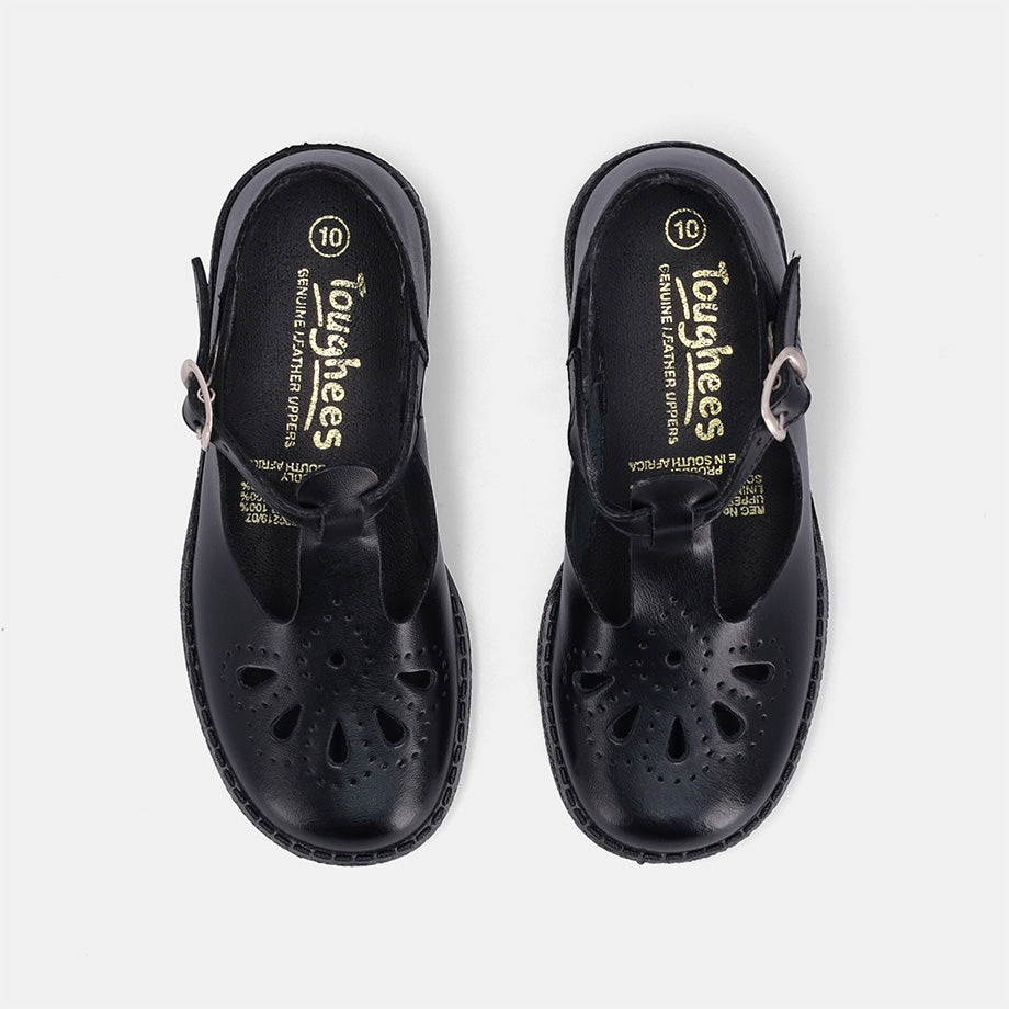 Betty Younger Girls School Shoe - Black