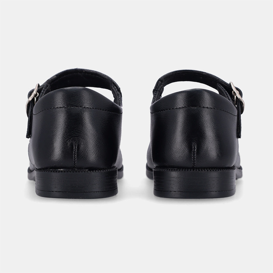 Sara Younger Girls School Shoe - Black
