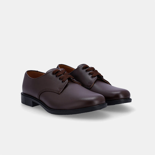 Hank Older Kids Lace Up School Shoe - Brown