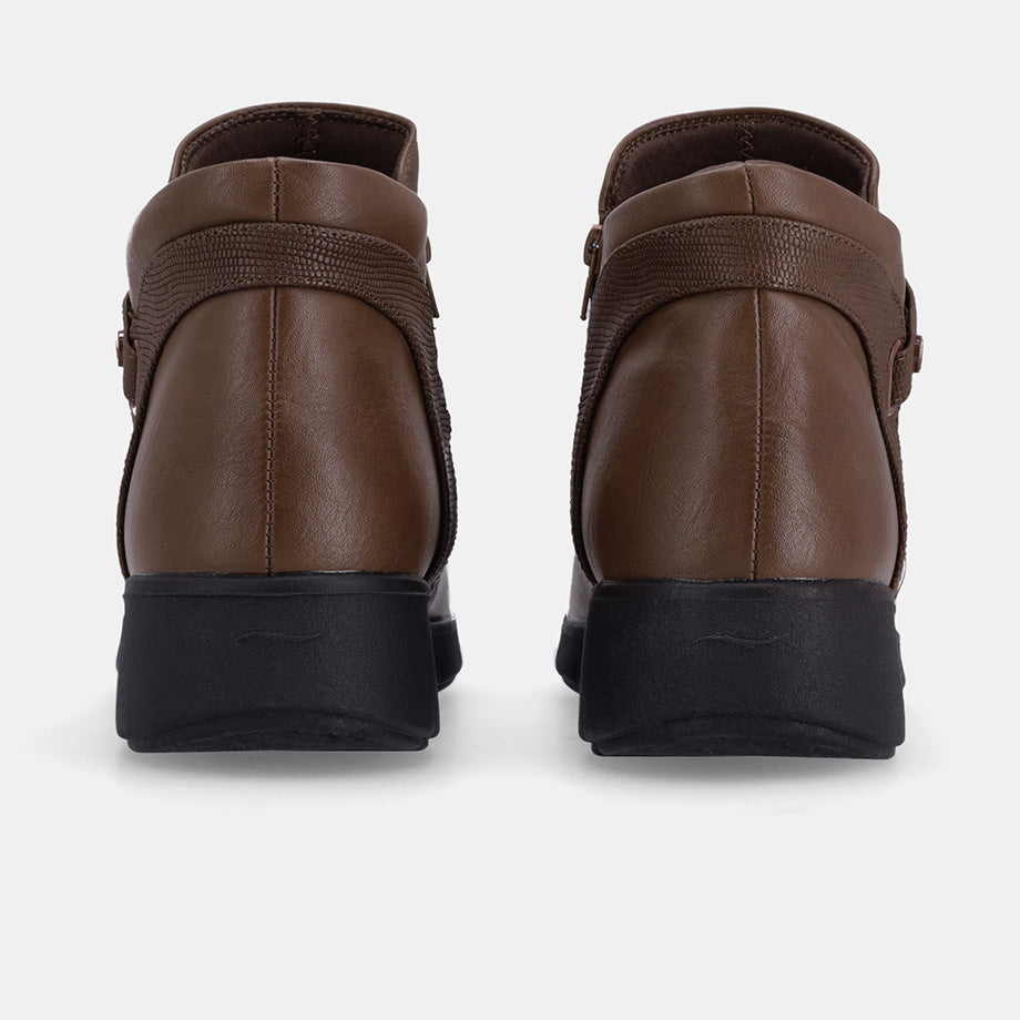 Fiona Wedge Boot - Brown
