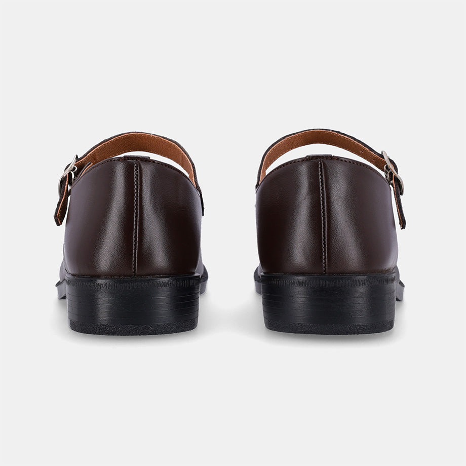 Pearl Ladies School Shoe - Brown