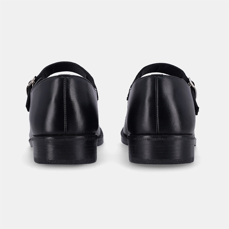 Pearl Ladies School Shoe - Black