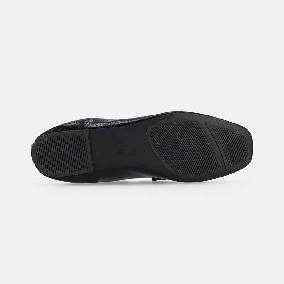 London Elastic Back Moccasin - Black