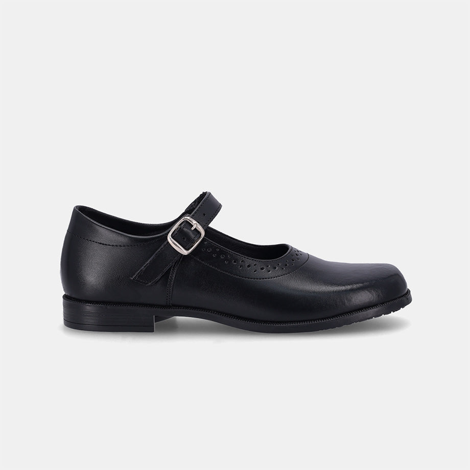 Sara Ladies School Shoe - Black