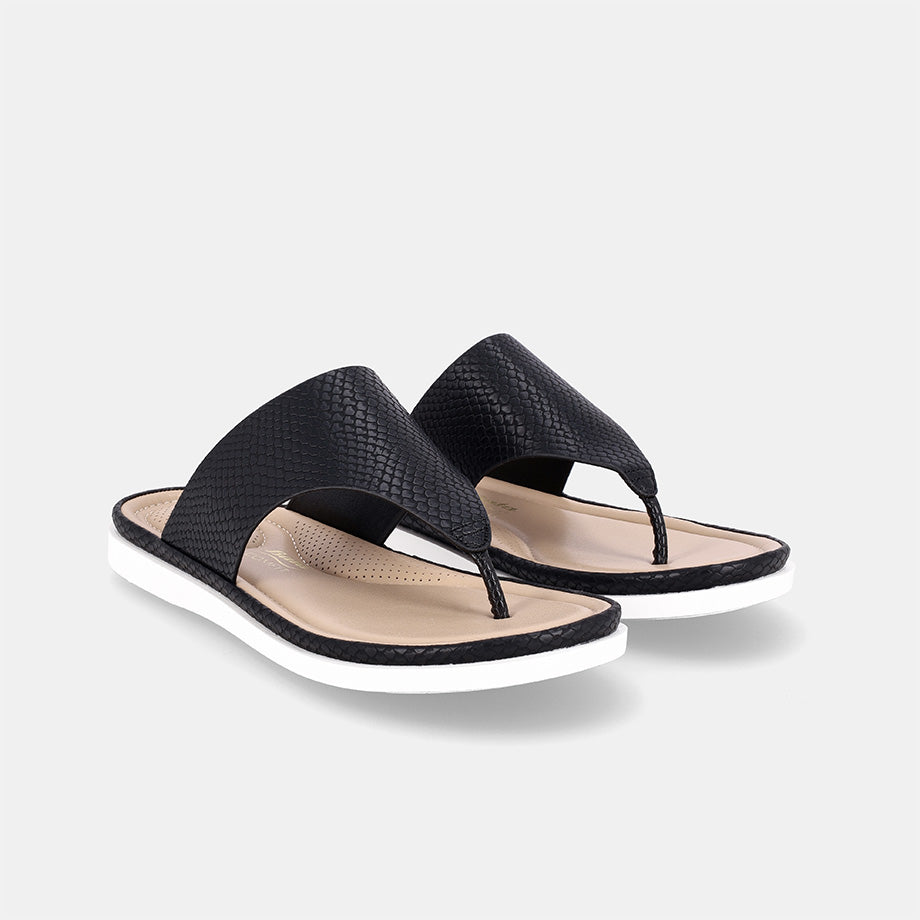 Carissly Thong Slip-on Sandal-Black