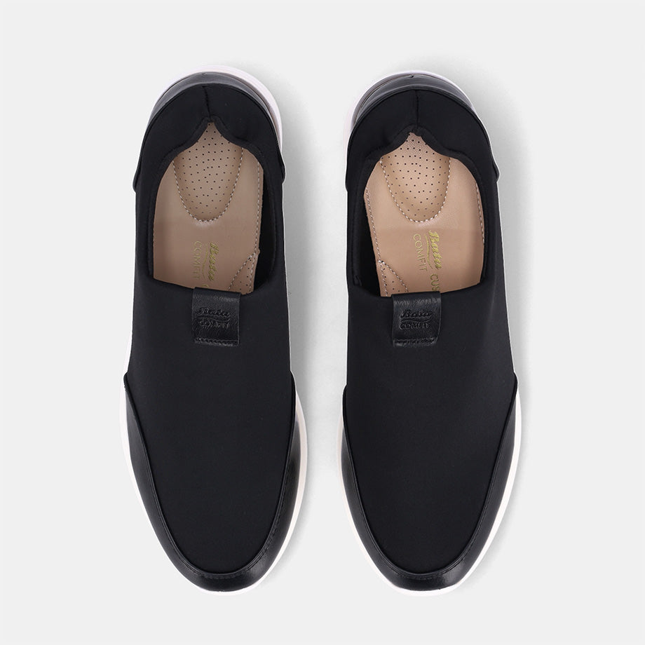 New Star Wedge Slip-on Sneaker - Black