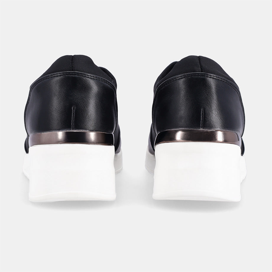 New Star Wedge Slip-on Sneaker - Black