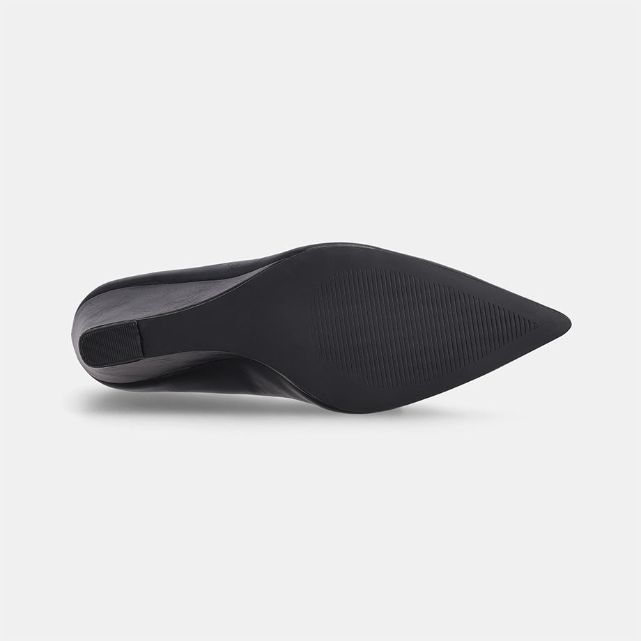 York Wedge Court Shoe - Black