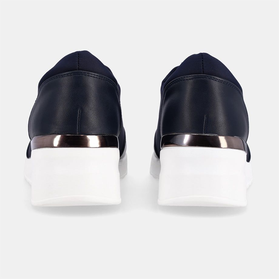 New Star Wedge Slip-on Sneaker - Navy