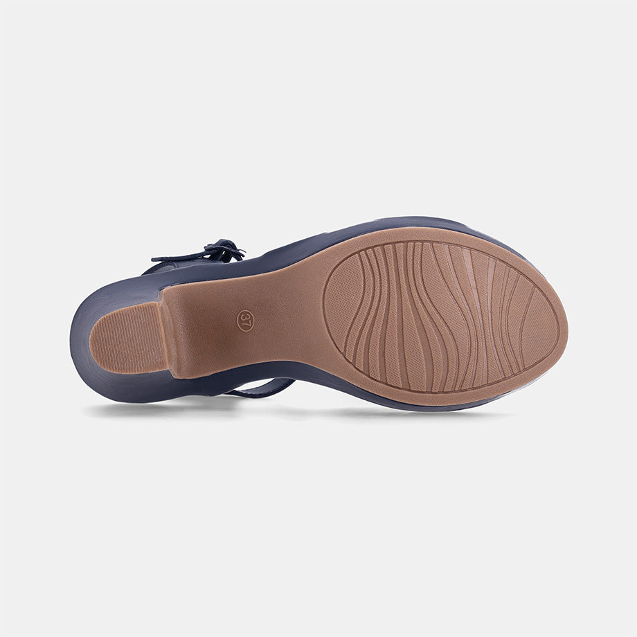 Calinay Block Hell sandal -Navy