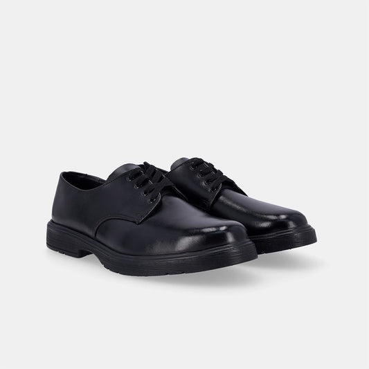 Clerk Adult Lace Up School Shoe - Black