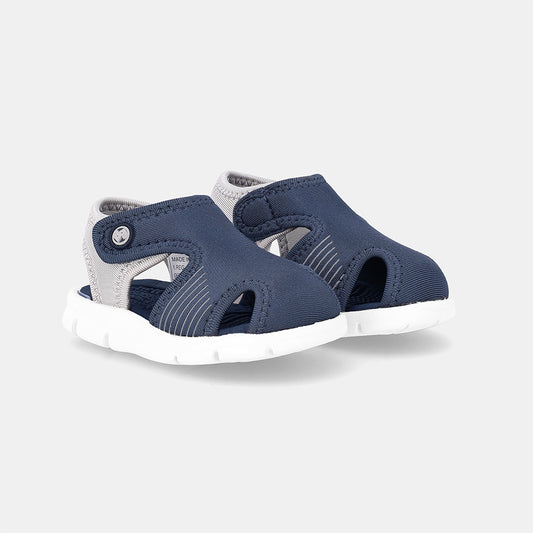 Boys Bentley Closed-Toe Sandal - Light Grey