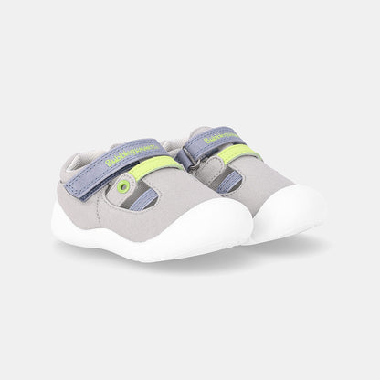 Clove Velcro Flexi Sneaker - Light Grey