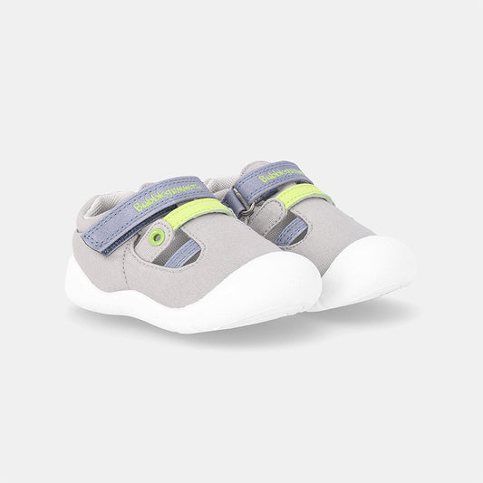 Clove Velcro Flexi Sneaker - Light Grey