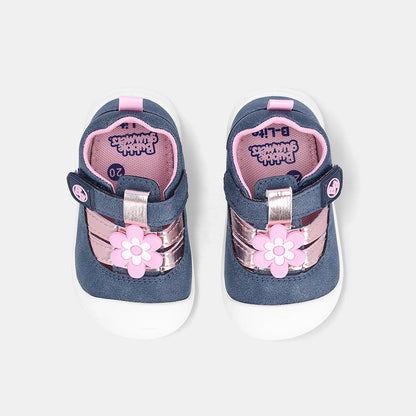 Girls Clove Velcro Flexi Sneaker - Denim