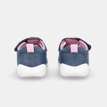 Girls Clove Velcro Flexi Sneaker - Denim