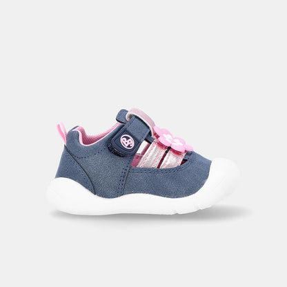 Girls Clove Velcro Flexi Sneaker - Denim