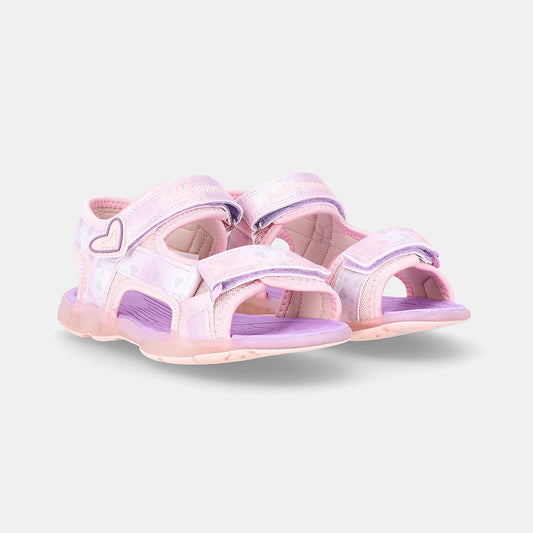 Girls Unai Double Velcro Strap Sandal - Light Pink