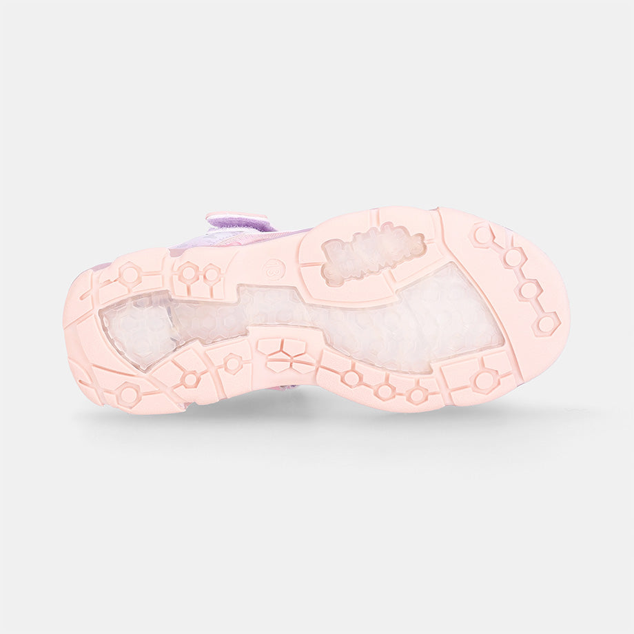 Girls Unai Double Velcro Strap Sandal - Light Pink