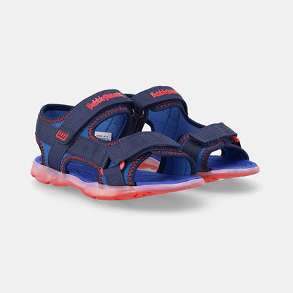Boys Unai Double Velcro Strap Sandal - Navy