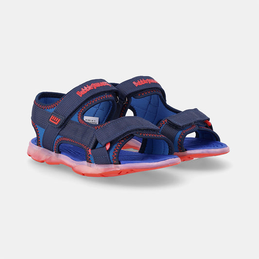 Boys Unai Double Velcro Strap Sandal - Navy
