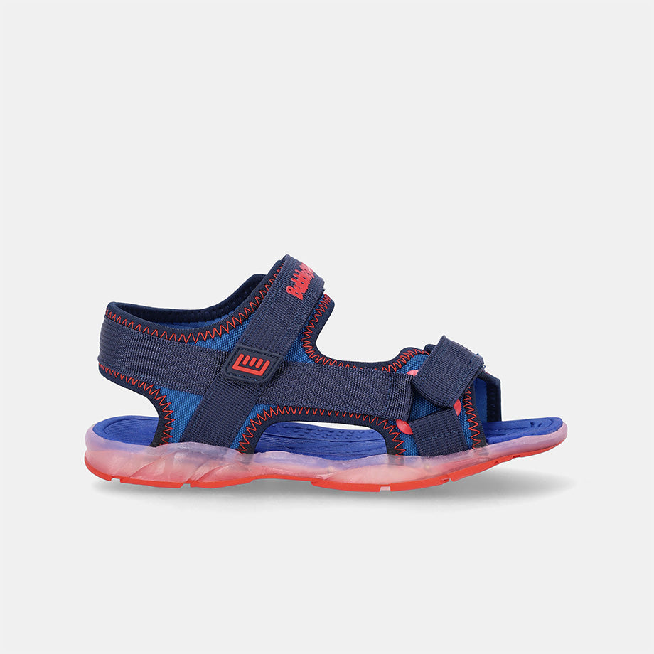 Boys Unai Double Velcro Strap Sandal - Navy