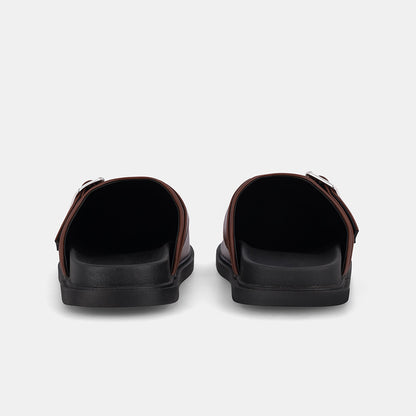 Blacke Buckle Mule -Brown