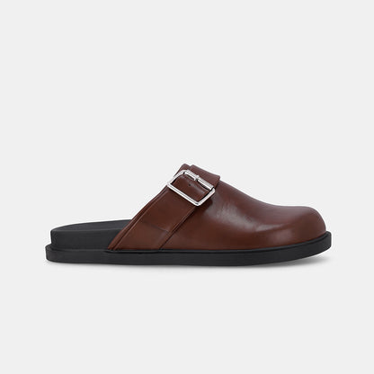 Blacke Buckle Mule -Brown