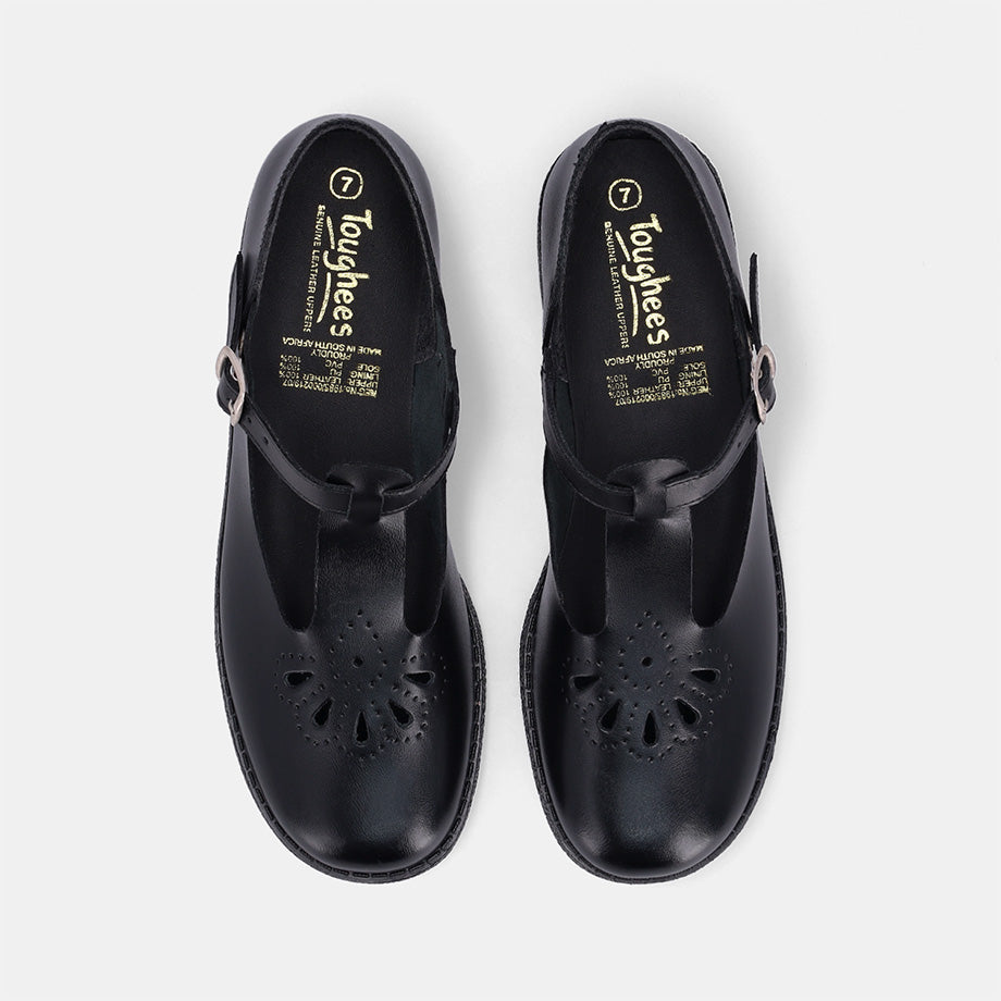 Betty Ladies School Shoe - Black