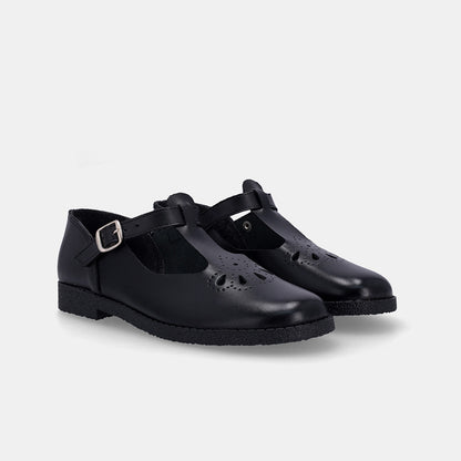 Betty Ladies School Shoe - Black
