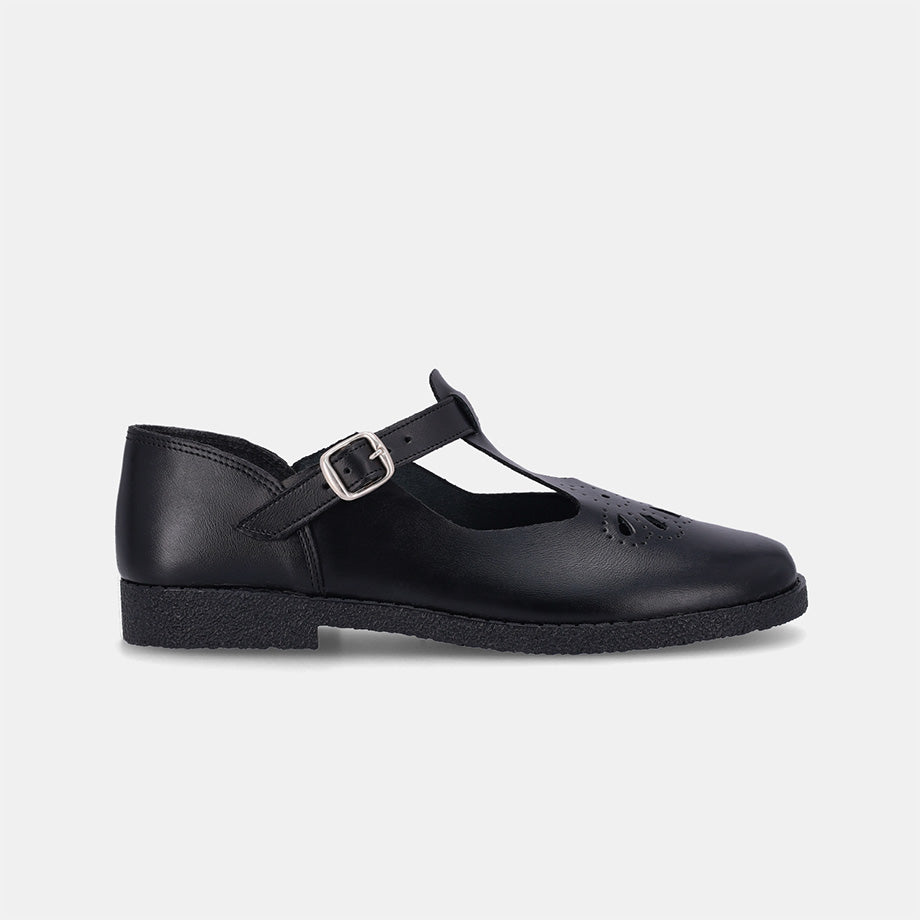 Betty Ladies School Shoe - Black