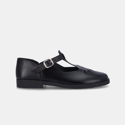 Betty Ladies School Shoe - Black