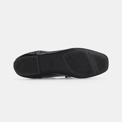 London Elastic Back Moccasin - Black