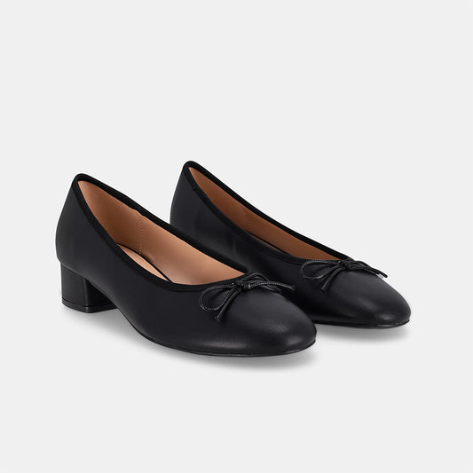 Miami Block Heel Ballerina - Black