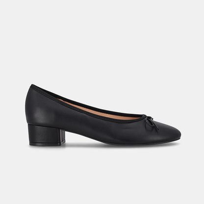 Miami Block Heel Ballerina - Black