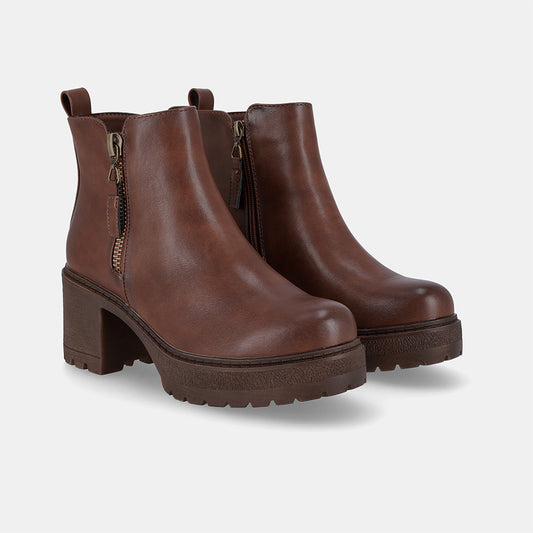Love Block Heel Boot - Brown