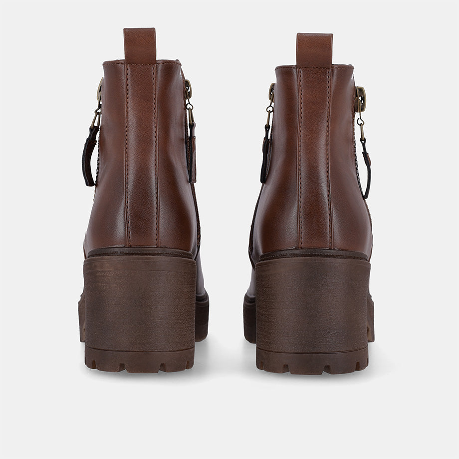 Love Block Heel Boot - Brown