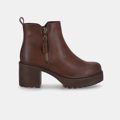 Love Block Heel Boot - Brown