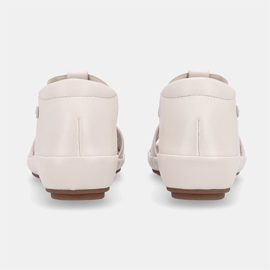 Cloe Elastic Strap Sandal - Bone White