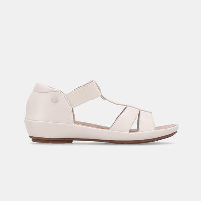 Cloe Elastic Strap Sandal - Bone White