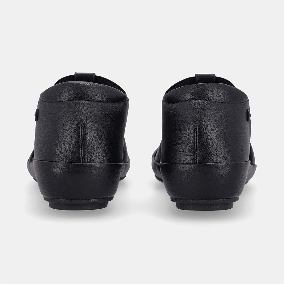 Cloe Elastic Strap Sandal - Black