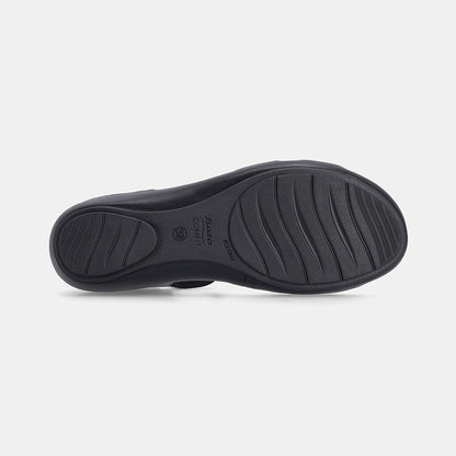 Cloe Elastic Strap Sandal - Black