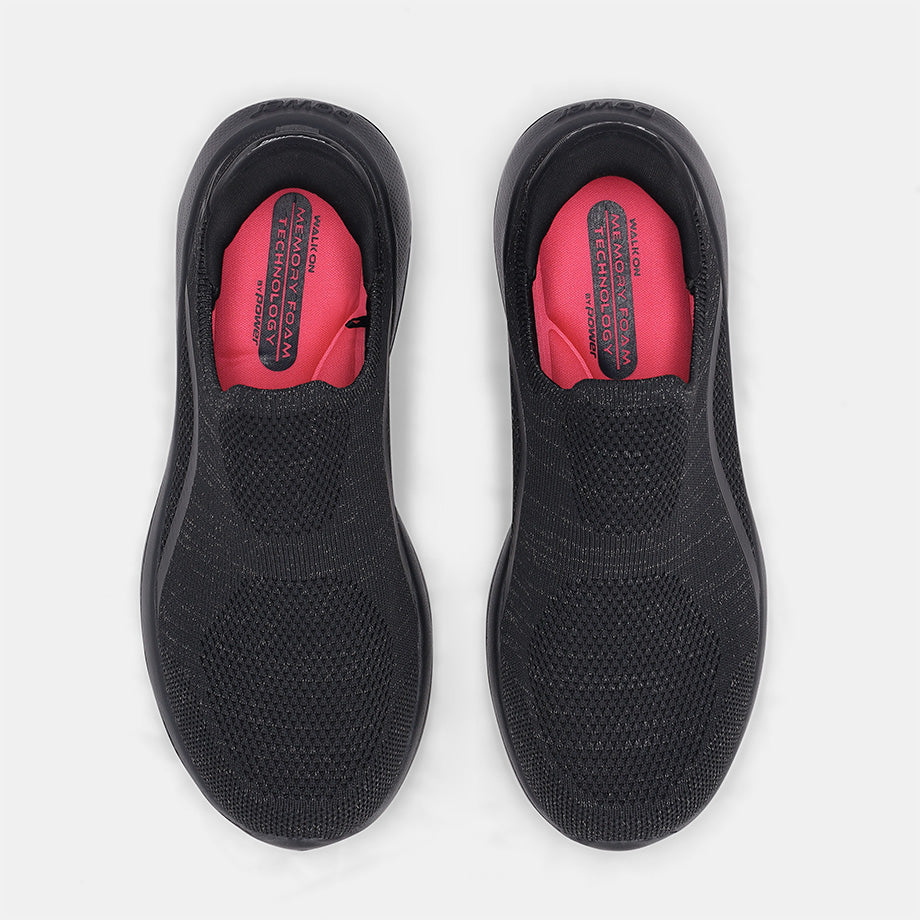 Ladies N-Walk Slip-On Trainer - Black