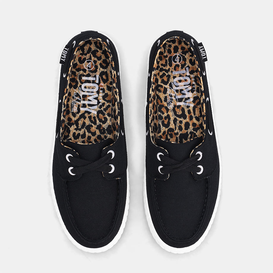 Charlotte Boat Sneaker - Black