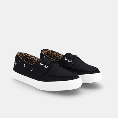 Charlotte Boat Sneaker - Black